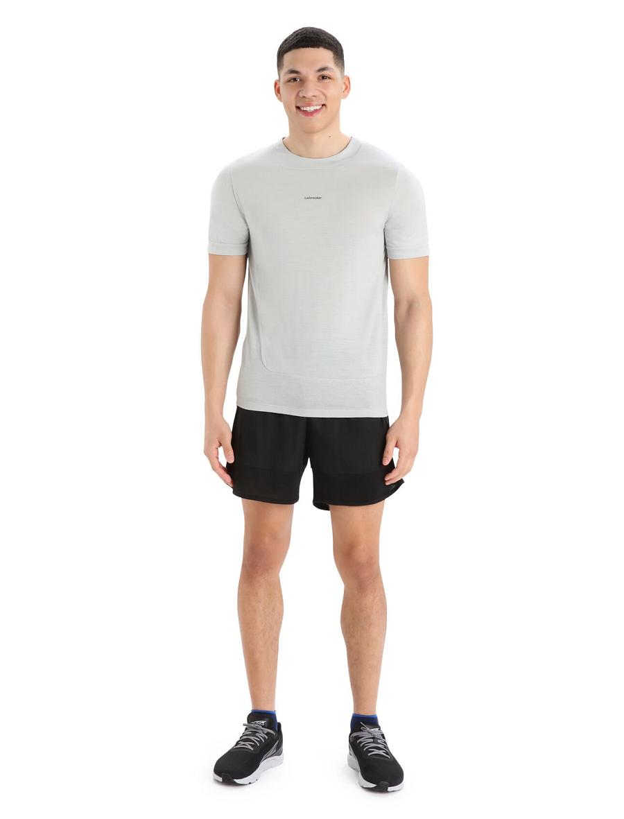 Men's Icebreaker ZoneKnit™ Merino Short Sleeve T Shirts Ether | CA 1746SGLO